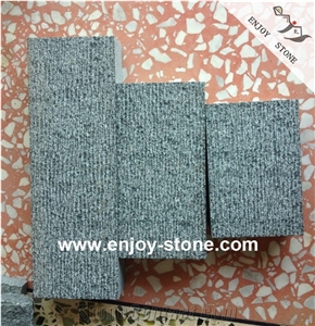 G612 Green Granite Paving Stone With Chiselled Finish