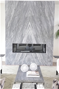 Grey Marble Fireplace- Ivory Limestone Fireplace