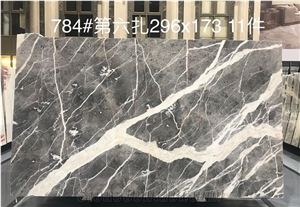China Carso Grey Marble Polished Slab Floor Tiles