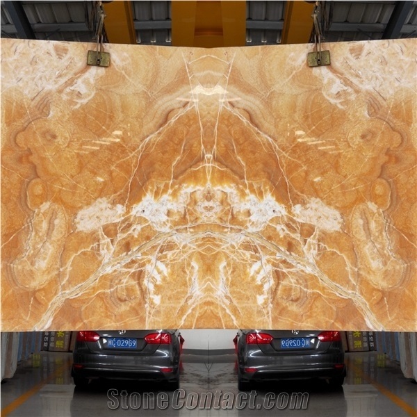 China Honey Onyx Backlit Slab Tiles Background
