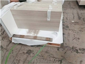 China White Wooden Vein Marble Tiles Slabs Wall Floor