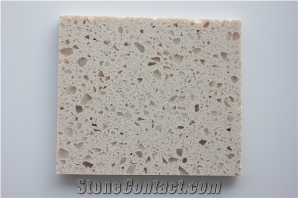 Engineered Quartz Stone Tiles Slabs with Crystal Particle