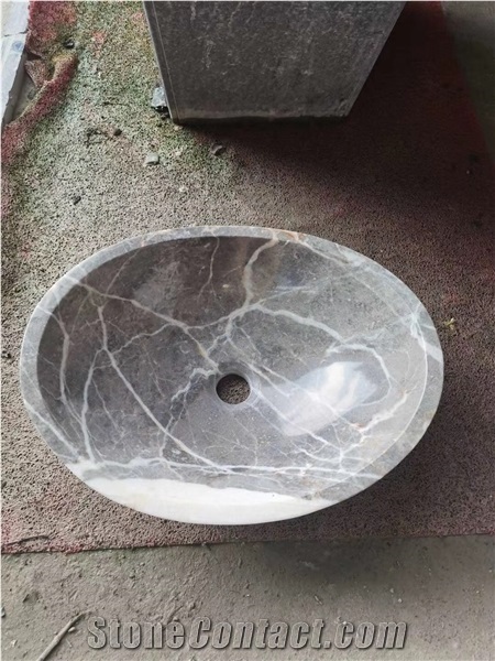 Grey Marble Basin Crafts Stone