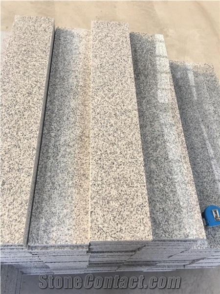 Polished Flamed G603 Granite Staircase Treads Risers Tile