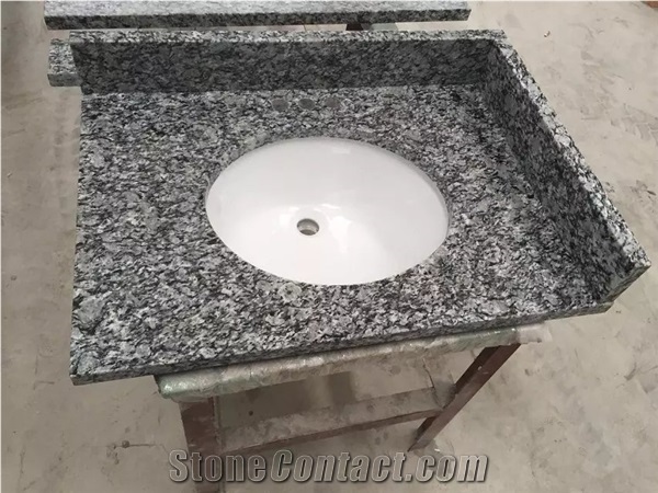 Spary White Granite Bathroom Vanity Top