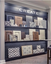 Showroom Display Case For Stone Sample, Timber Sample