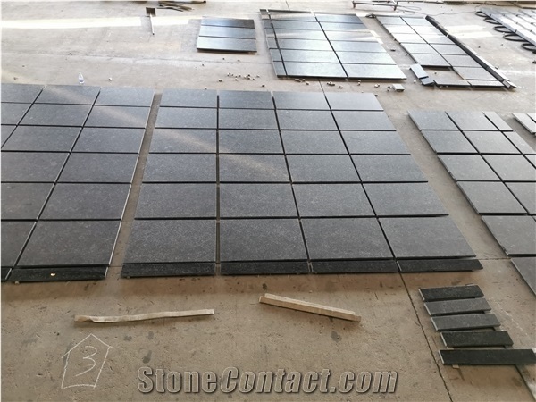 Angola Black Granite Honed Wall Covering Tiles & Slabs