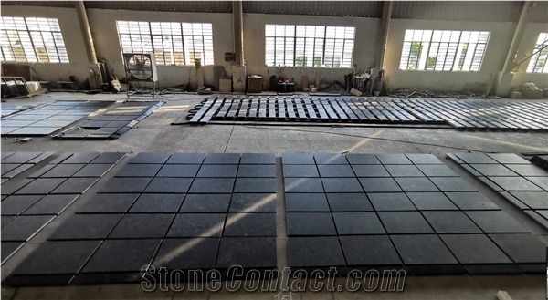 Angola Black Granite Honed Wall Covering Tiles & Slabs