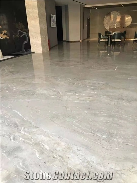 Australia Ausclouds Grey Marble Polished Stair Treads
