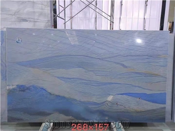 Brazil Azul Macaubas Blue Quartzite Polished Wall Slabs