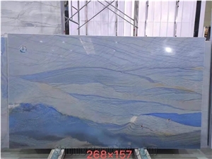 Brazil Azul Macaubas Quartzite, Blue Quartzite Polished Big Slabs