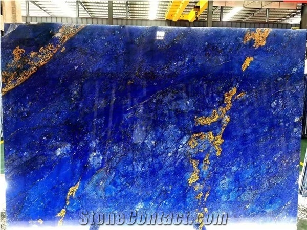 Brazil New Cloisonne Quartzite Blue Polished Floor Tiles
