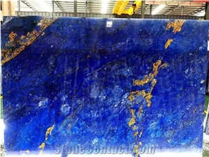 Brazil New Cloisonne Quartzite Blue Polished Slabs & Tiles