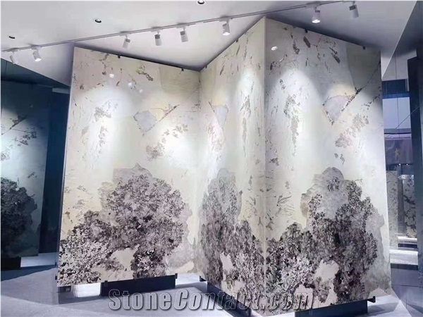 Brazil Pandora Quartzite White Polished Slabs & Floor Tiles