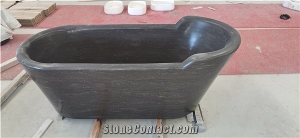 China Guangxi White Marble Polished Stone Bathtub