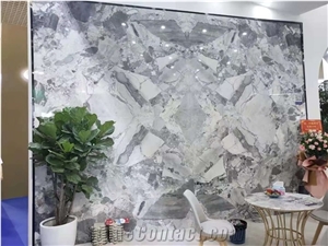 China Panda Grey Marble Polished Wall Covering Tiles