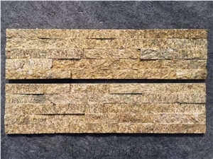 China Tiger Skin Yellow Quartzite Split Cultural Stone Tiles