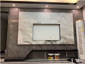 China White Marble Polished Wall Cladding Slabs