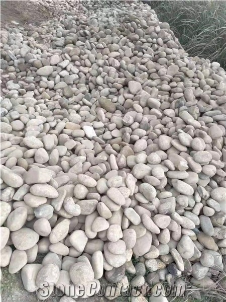 China White Tumble Washed Pebble Stone Pavers