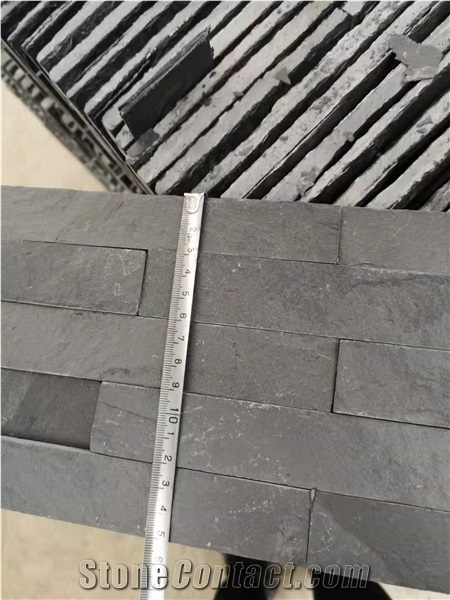 Chinese Black Slate Split Cultural Stone Wall Covering Tiles