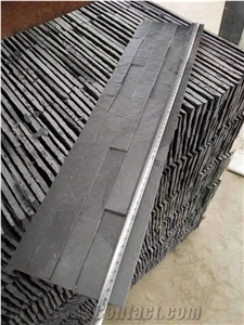 Chinese Black Slate Split Cultural Stone Wall Covering Tiles