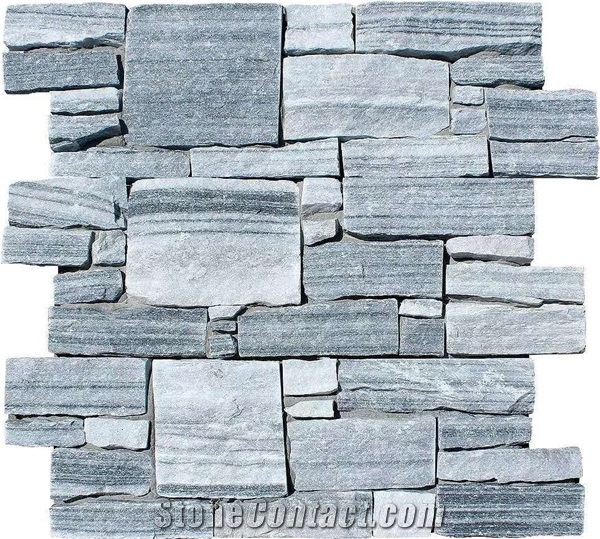 Chinese Blue Slate Split Cultural Stone Wall Covering Tiles