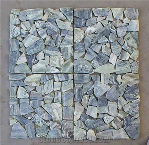 Chinese Bluish Clouds Quartzite Split Cultural Stone Wall Tiles