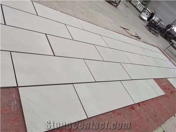 Chinese Grey Sandstone Honed Floor Covering Tiles