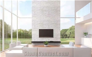 Chinese White Quartzite Split Cultural Stone Wall Tiles