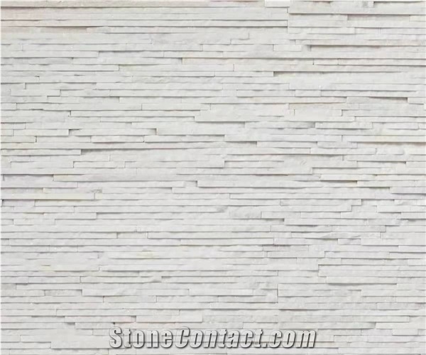 Chinese White Quartzite Split Cultural Stone Wall Tiles