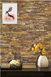 Chinese Yellow Sandstone Cultural Stone Split Wall Tiles