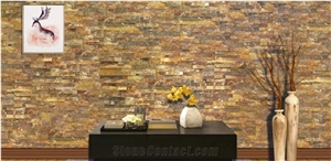 Chinese Yellow Sandstone Cultural Stone Split Wall Tiles