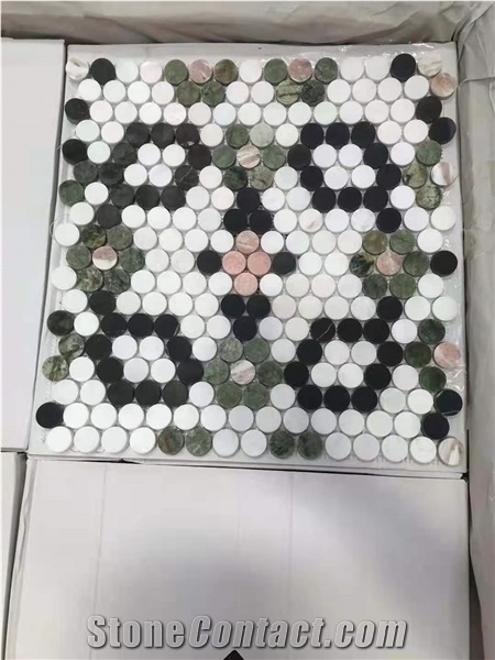 Cold Jade Marble Green Polished Mosaic Wall Tiles & Slabs