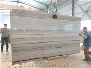 Crystal Wood Grain Marble Silver Polished Big Slabs & Tiles