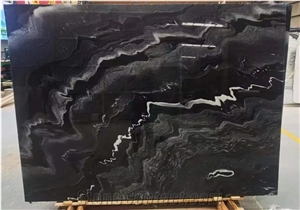 Dream Milky Way Black Marble Polished Big Slabs &Floor Tiles