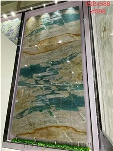 Dunhuang Murals Quartzite Multicolor Polished Wall Slabs