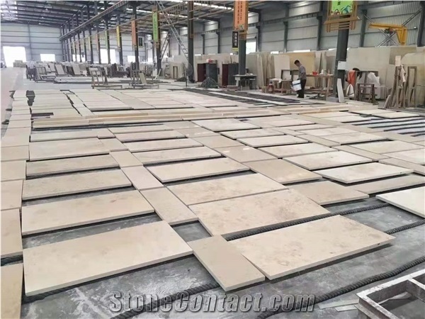 German Jura Beige Limestone Honed Floor Covering Tiles