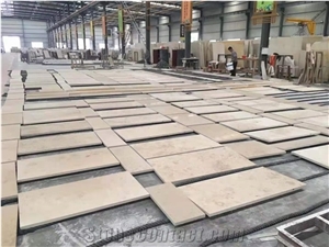 German Jura Beige Limestone Honed Floor Covering Tiles