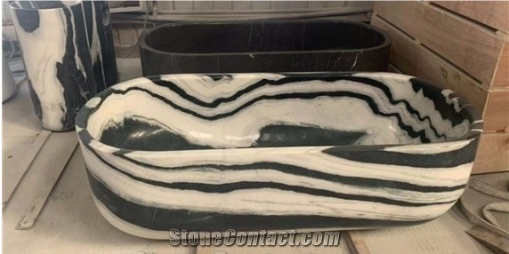 Italy Bianco Carrara Marble White Polished Stone Bathtub