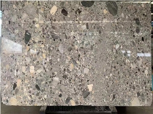 Italy Fossil Grey Marble Polished Big Slabs & Tiles