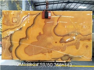 Mexico Agate Jade Gold Onyx Polished Wall Cladding Slabs
