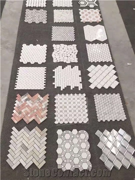 Multicolor Marble Polished Stone Mosaic Wall Tiles & Slabs
