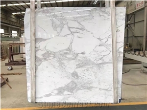New Calacatta White Marble Polished Big Slabs & Tiles