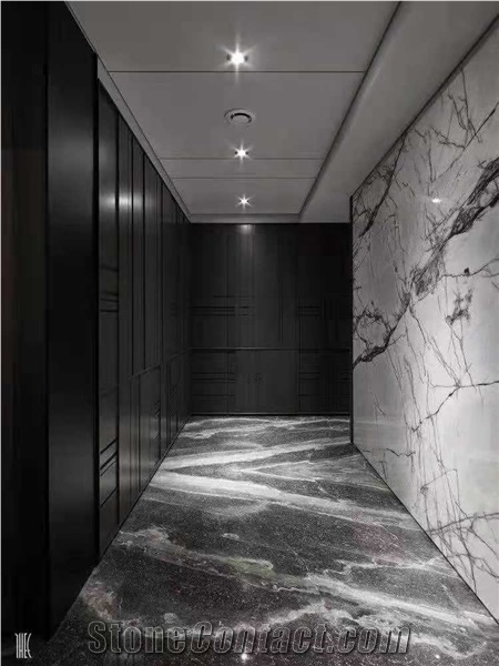 Turkey Fantasy Grey Marble Polished Floor Covering Tiles