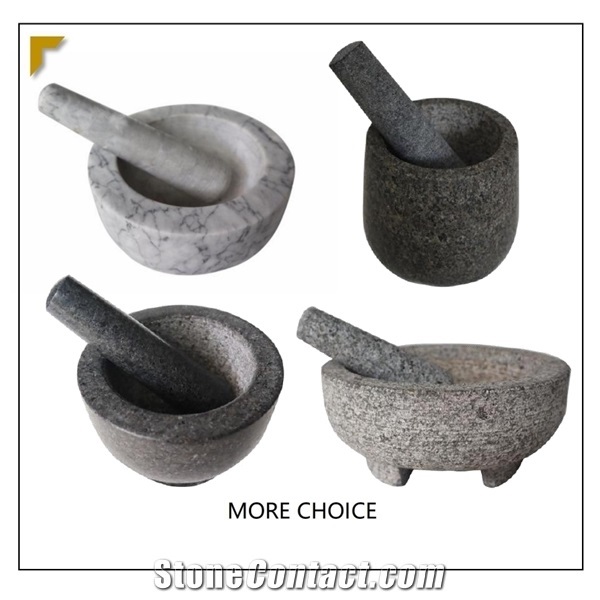 100 Natural Granite Bowls,Food Safe Stone Mortar and Pestle