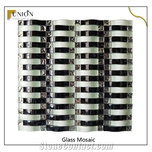 3d Backgroup Decoration Tile Glass Mixed Metal Mosaic