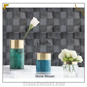 3d Bump Stone Mosaic Natural&Polished Surface Wall Mosaic