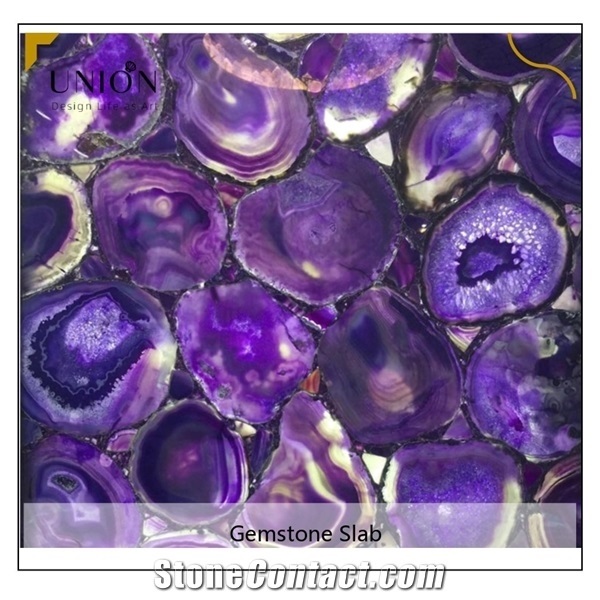 Agate Stone Dark Purple Stone,Semi Precious Stone Wall Slabs