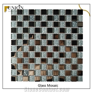 Aluminum Mosaic Tiles Matel Glass Decoration Kitchen Splash