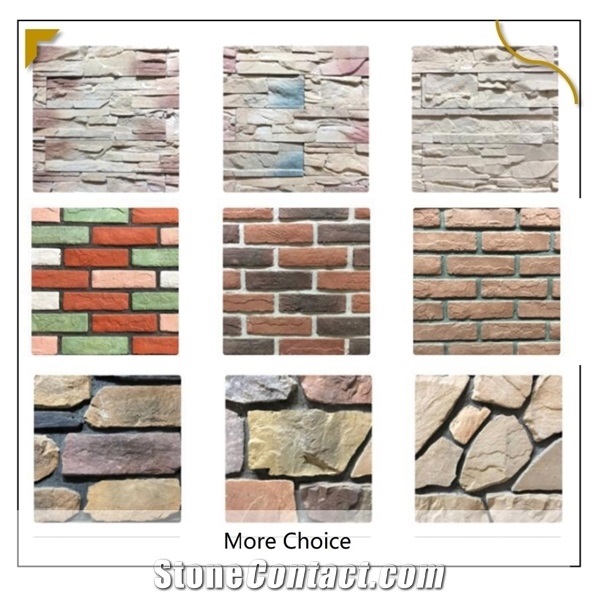 Artificial Stone Wall Cladding Stacked Stone Corners Rocks